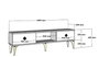 Hanah Home Soporte para TV Blanco y Dorado